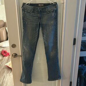Hollister Jeans with paint splash detail that came on the jeans